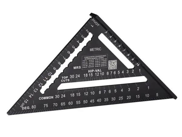 Hultafors Metric Rafter Square, Aluminium, 18cm