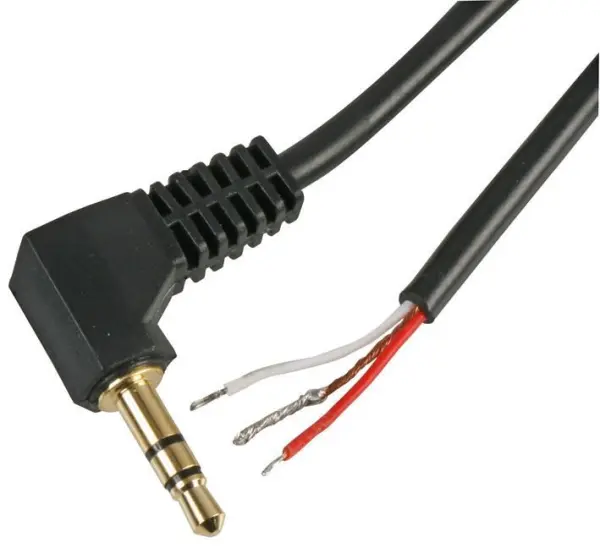 Pro Signal 3.5mm Stereo Jack Plug to Bare Ends, 1m Black