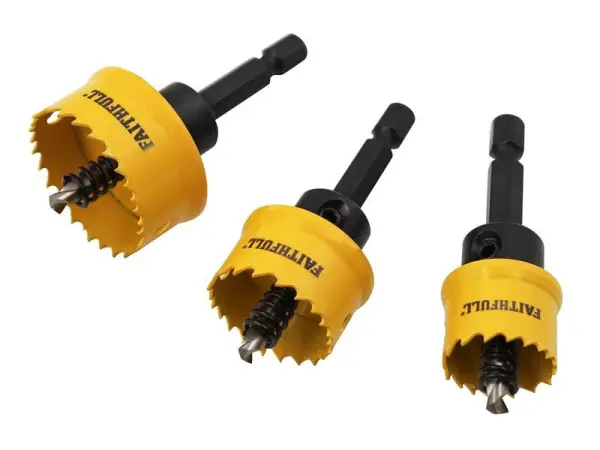 Faithfull - Kit de trépan mini 3 pièces pour perçage précis