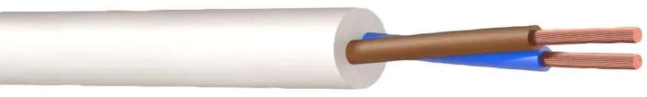 PRO ELEC כבל חשמל 2 גרעיני 3182B LSZH, לבן, 0.75 מ״מ², 100 מטר