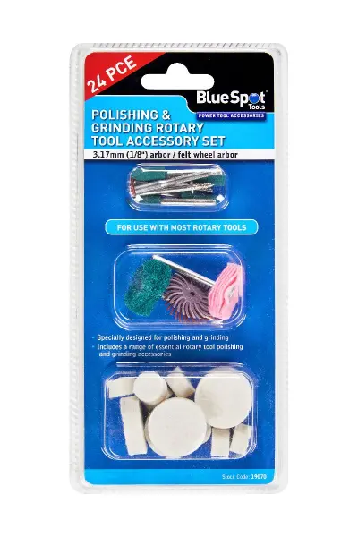 Blue Spot Tools - Juego de 24 Accesorios para Herramientas Rotativas