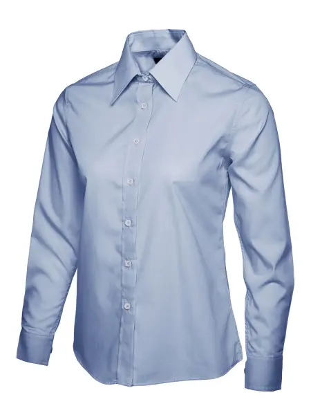 Uneek Women's Light Blue Poplin Shirt - Size M