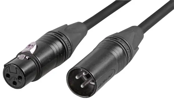 Câble audio NEUTRIK XLR mâle-femelle plaqué nickel, 3m, noir