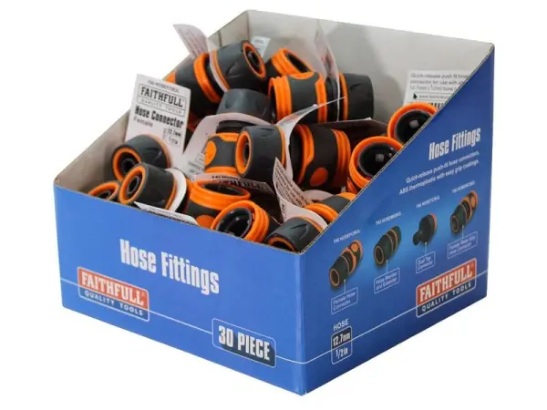 Faithfull Conector de Manguera Hembra de Plástico - Caja de 30