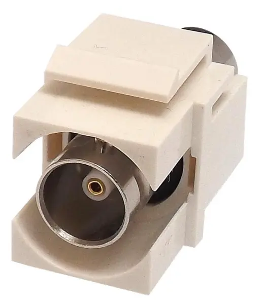 TUK Connettore Keystone BNC 75ohm Ultra HD, Bianco, 12GHz