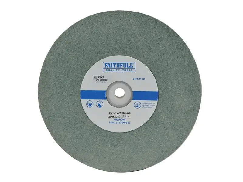 Faithfull Green Grit Grinding Wheel 200 x 25mm