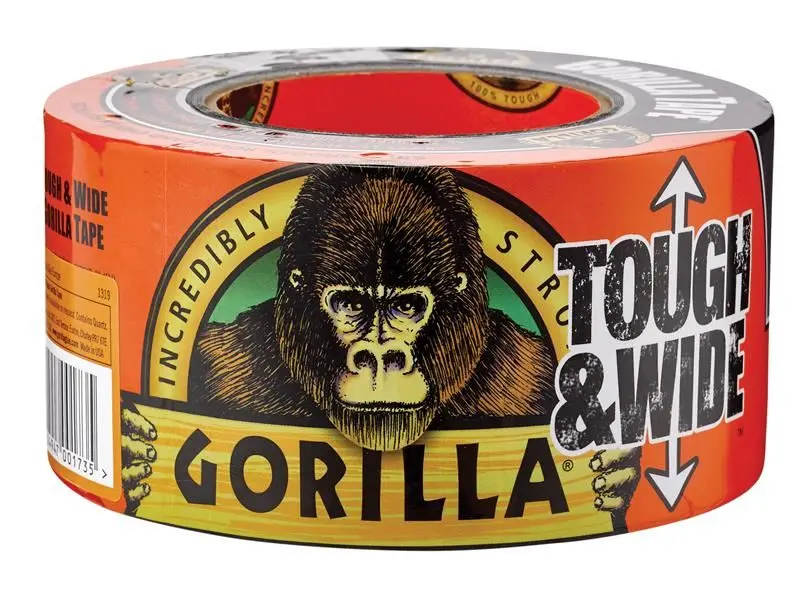 Gorilla Tape Resistente y Ancho, 73mm x 27m, Negro