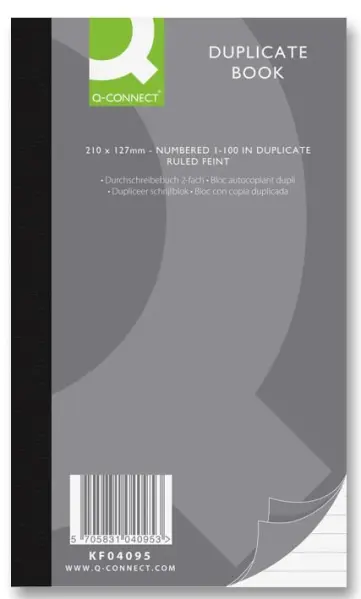 Q CONNECT - Buku Pendua 210x127mm - 100 Muka Surat