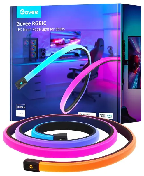 Govee Gaming Neon Rope RGBIC Smart LED Strip Light, 3m