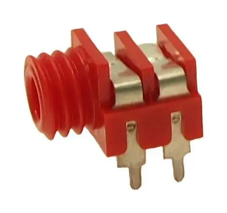 CLIFF Conector Jack Mono 3.5mm Montaje en Panel, PCB, Rojo
