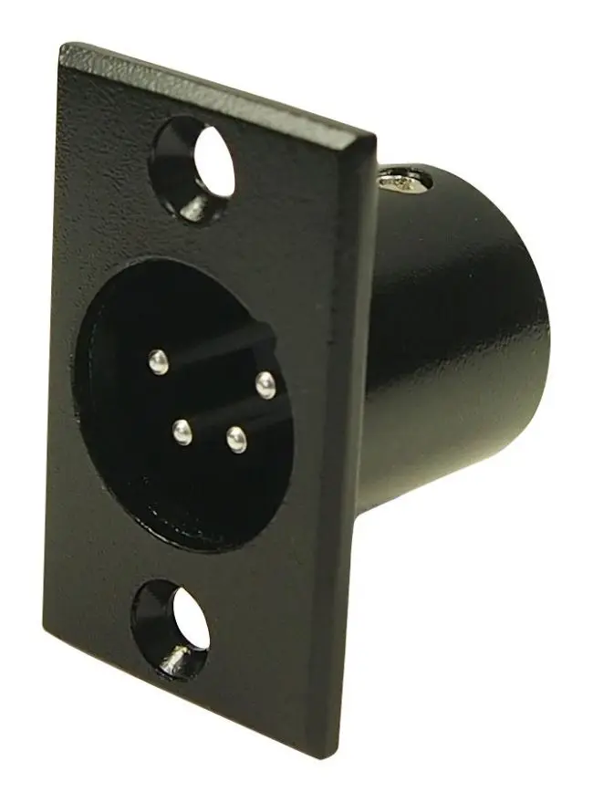 Cliff 4-Pole XLR Panel Mount Plug, Metal, Solder Terminals