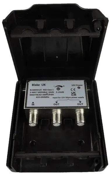 RED Class 1 Variable Gain UHF Masthead Amplifier 2 Way