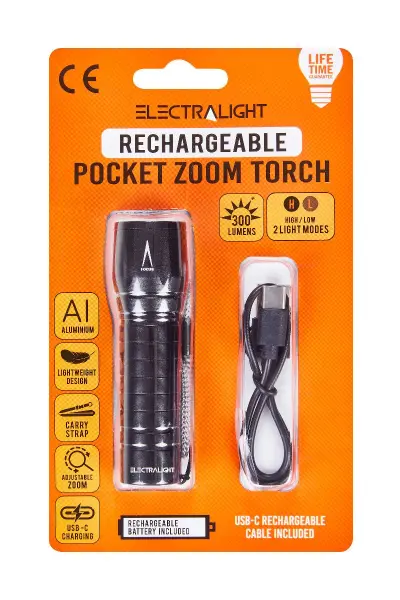 Blue Spot Tools Torcia Ricaricabile Electralight 300 Lumen Tascabile