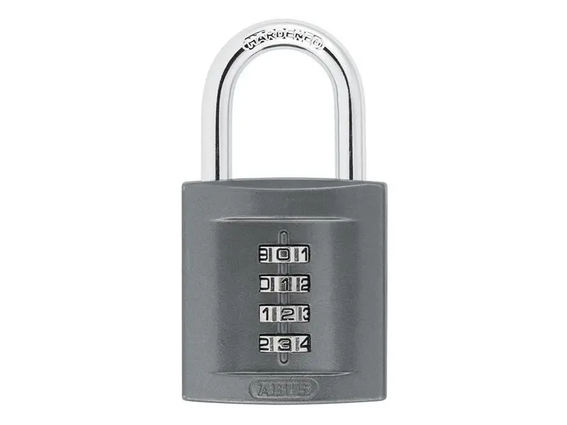 ABUS 158/50 4桁ダイヤル式ダイカスト亜鉛合金製コンビネーション錠 50mm