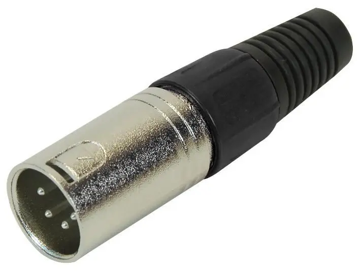 Pro Signal 4-polige XLR-plug met zwarte kabelbeveiliging