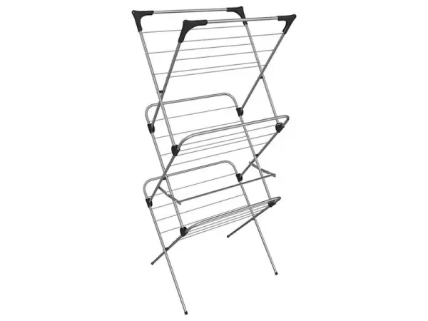 Vileda Sprint 3 Tier Clothes Airer, 15m Drying Space, FH159127
