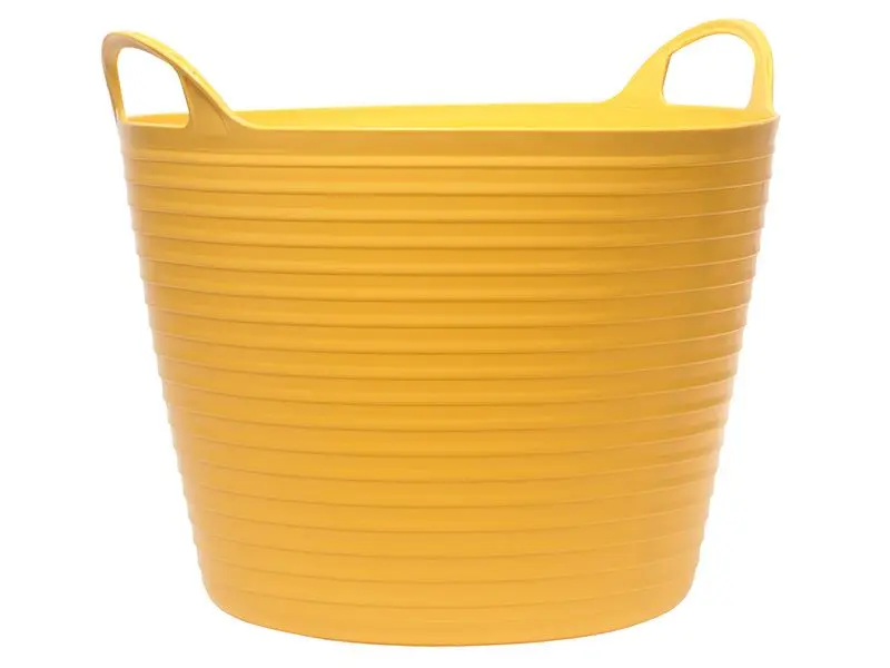 Faithfull Yellow Flex Tub, Heavy-Duty 60 Litre