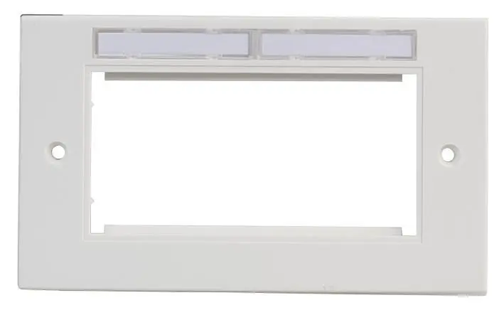 MOLEX 2-Gang EUROMOD Wall Plate with Label and Screws