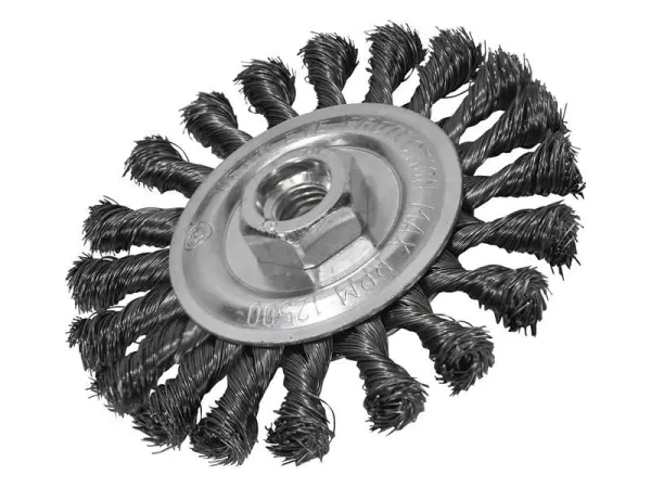 Faithfull Spazzola Circolare Filo d'Acciaio 115mm x 12mm, 0.35mm