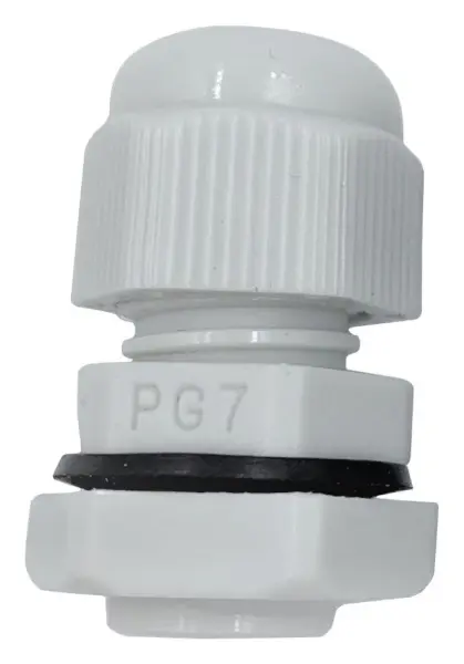 PRO ELEC PG11 Nylon Cable Gland, 5-10mm, White, IP68