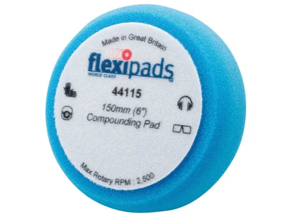 Flexipads Blue World Class - Mousse de polissage et lustrage bleue, 150mm x 50m