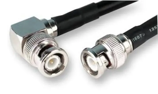 PRO SIGNAL 90° BNC Male to BNC Male RG59 Coaxial Lead, 1m