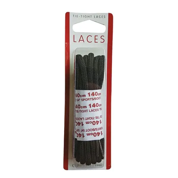 Raraion Thick Round Sports & Boot Lace 140cm Black