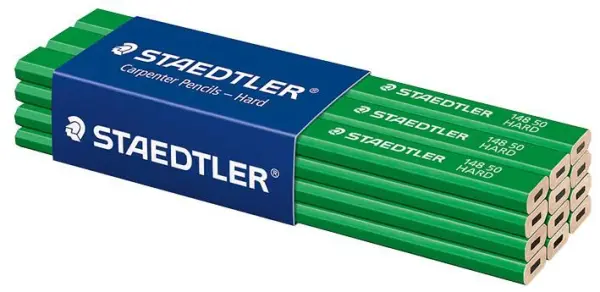 STAEDTLER 6H Hard Carpenters Pencils, Pack of 12