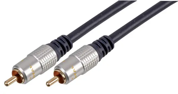 Pro Signal 3m RCA Male to Male Lead, Gold Plated, Black