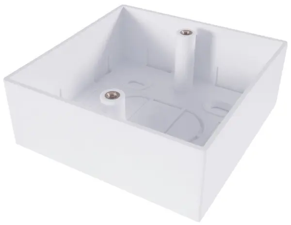 CONNEKT GEAR תיבת חשמל 1-גנג, פלסטיק מולד, לבן