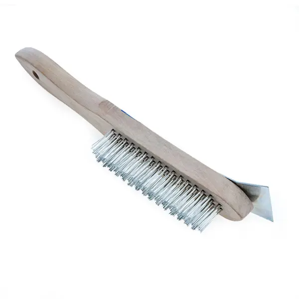 Lynwood BR808S Cepillo de Alambre de 4 Filas con Rascador