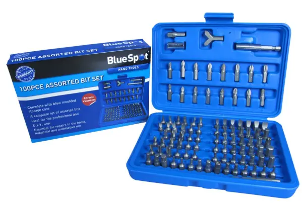 Blue Spot Tools - 100-teiliges Sicherungs-Schraubendreher-Bitset