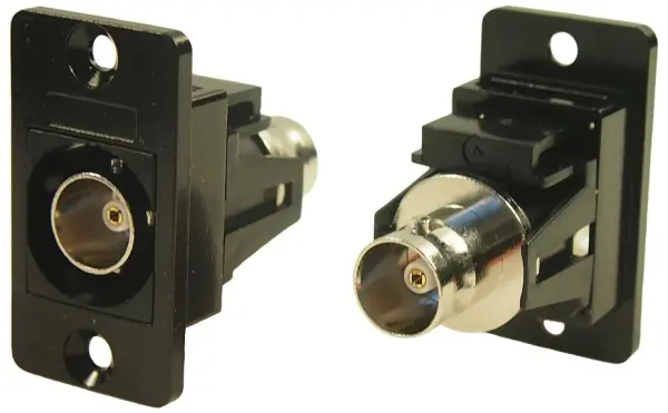 CLIFF 슬림 BNC to BNC 소켓 패널 커넥터, 75옴, 블랙