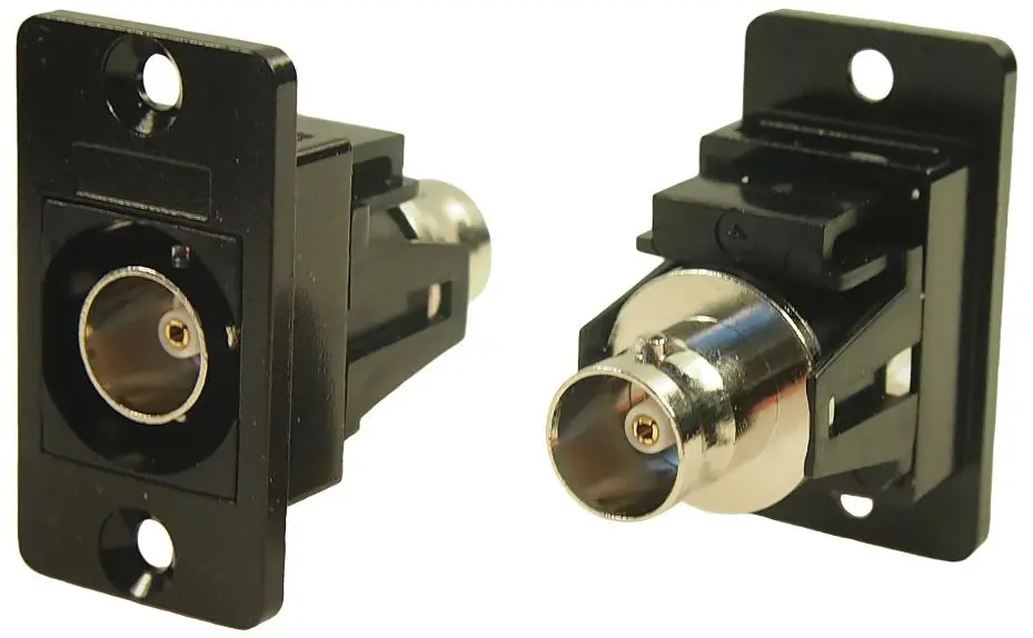 CLIFF ELECTRONIC COMPONENTS - 纖薄型面板安裝BNC母對母連接器 75歐姆 金屬框 直通式