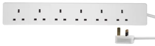 PRO ELEC 6구 멀티탭 연장선, 7.5미터, 화이트