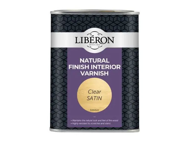 Liberon Natural Interior Varnish, Clear Satin, 1 Litre