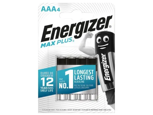 Energizer® MAX PLUS Pilhas Alcalinas AAA, Pacote de 4