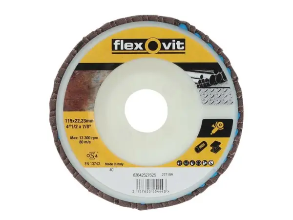 Flexovit - Cakera Flap untuk Pengisar Sudut 115mm 80G