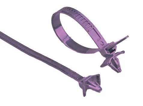 PRO ELEC 푸시 마운트 케이블 타이, 190mm x 4.8mm, 내추럴, 100개입