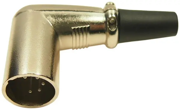 CLIFF 5-Pin XLR Plug Γωνία 90°, Επιχρυσωμένες Επαφές, Κράμα Ψευδαργύρου