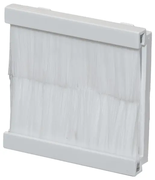 TUK LTD 50x50mm Single Gang Brush Module for Euro Faceplate - White
