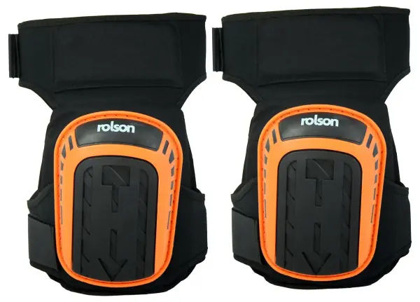 Rolson Heavy Duty Gel Knee Pads, Orange/Black