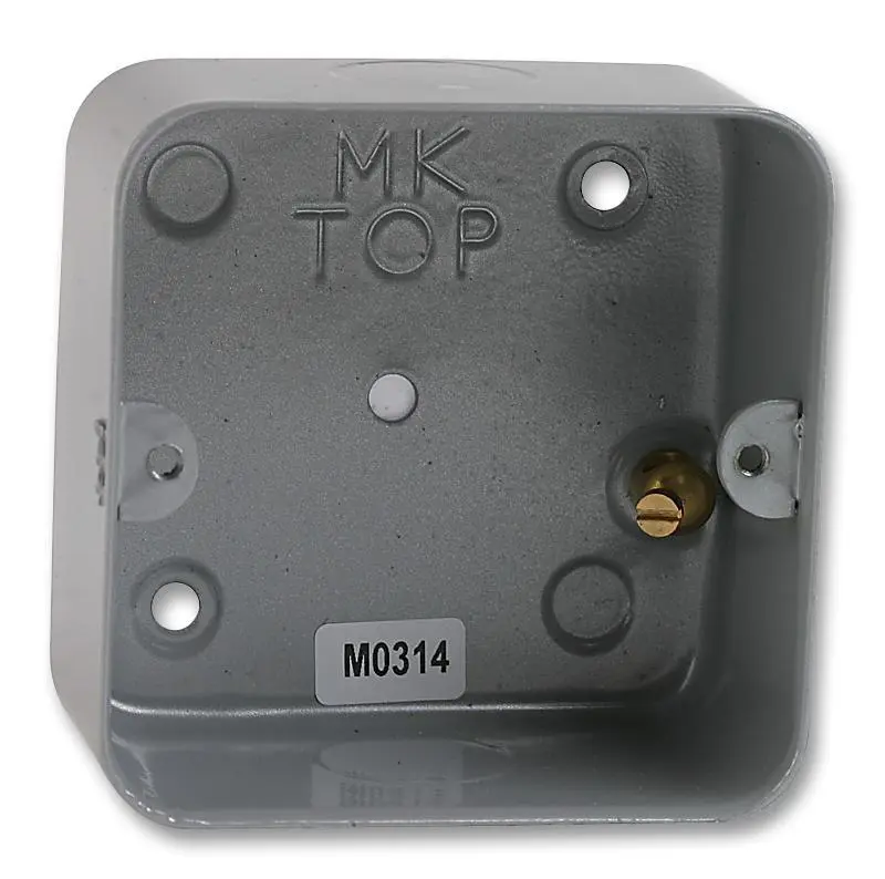 MK Grid Plus Metalclad 1 Gang Back Box, Steel, 40mm