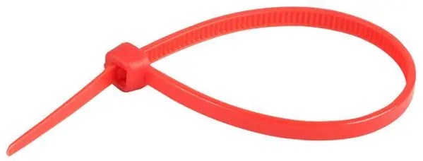 CONCORDIA TECHNOLOGIES Nylon Cable Ties 100mm x 2.5mm, Red (100 Pack)