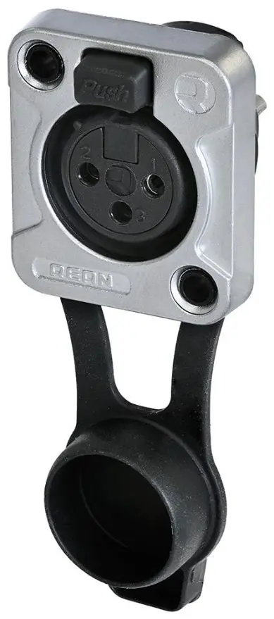 REAN Conetor XLR de 5 Polos, Formato D, IP65, Cromado, para Montagem em Painel