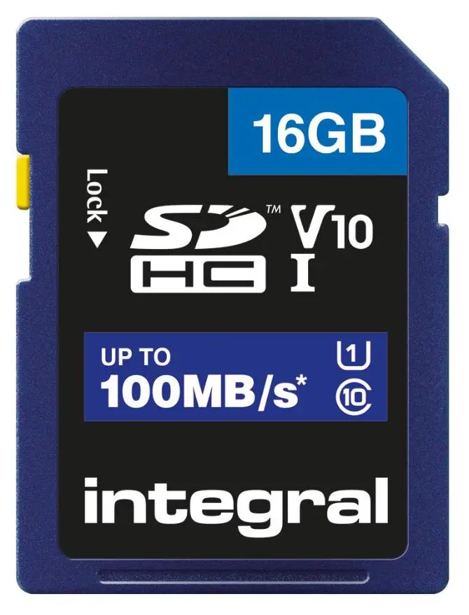 INTEGRAL SDHC UHS-I U1 V10 メモリーカード 16GB 100MB/s
