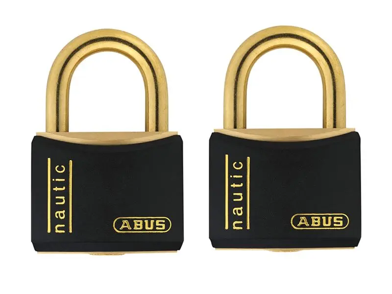 ABUS מנעול T84MB/40mm שחור עמיד לחלודה - חבילה כפולה