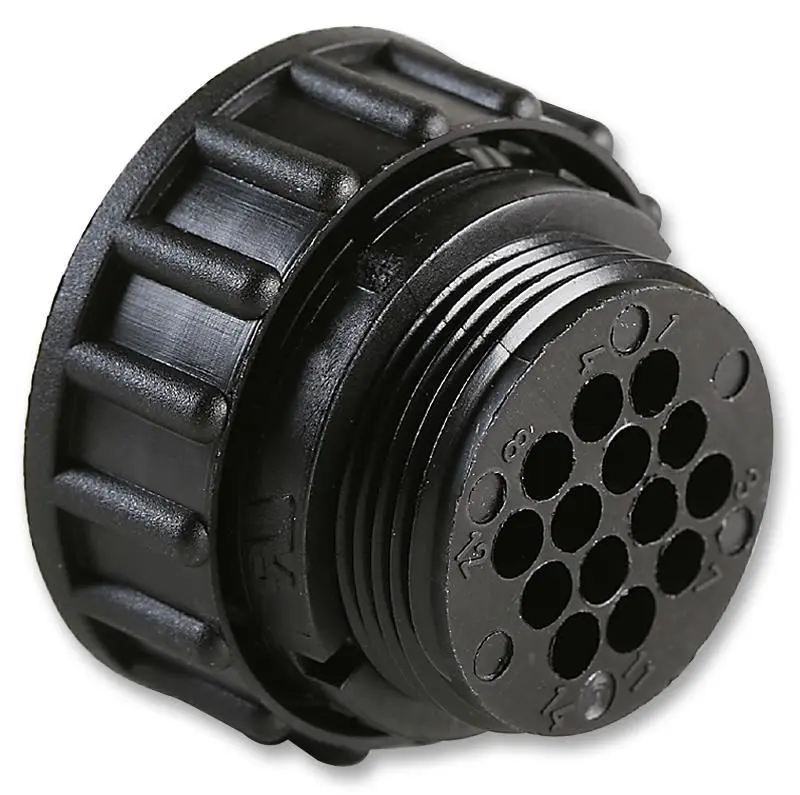 TE Connectivity 183039-1 14-Way Free-Hanging Plug, Thermoplastic