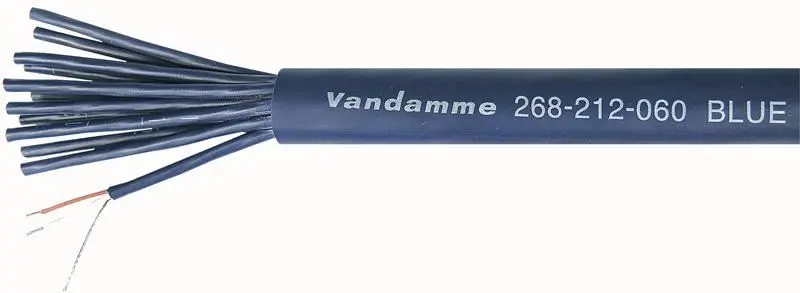Van Damme Blue Series 12-Pair Multicore Cable, Studio Grade, Per Metre