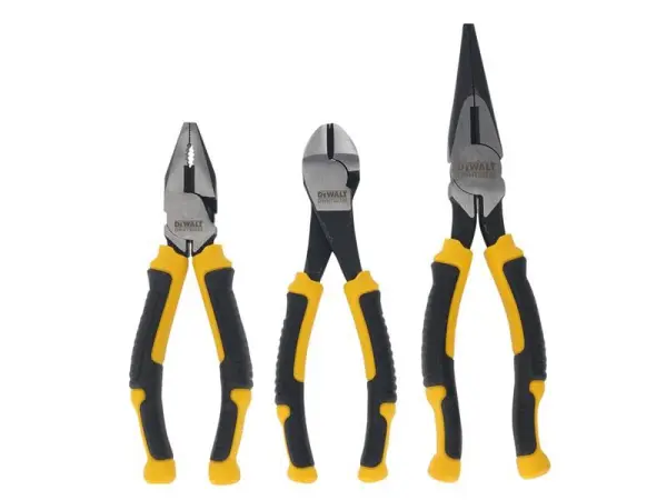 Dewalt 3-Piece Plier Set, Chrome Vanadium Steel, Ergonomic Handles